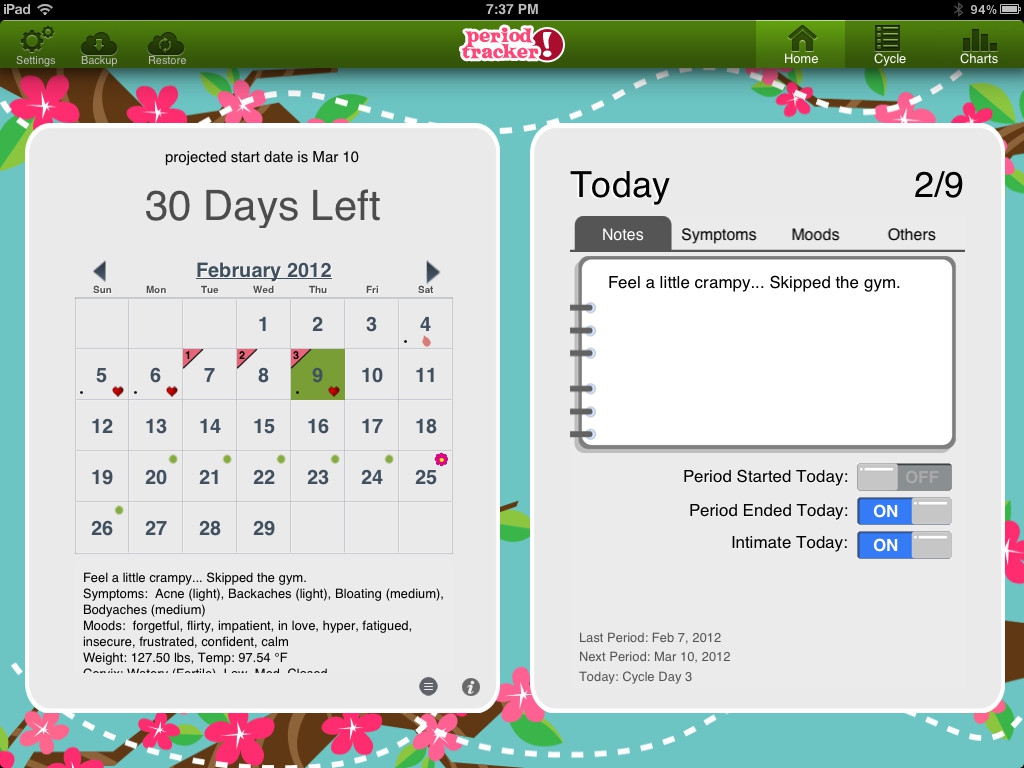 Health: Period Tracker