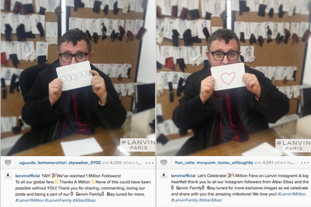 Lanvin raih 1.000.000 penggemar di Instagram