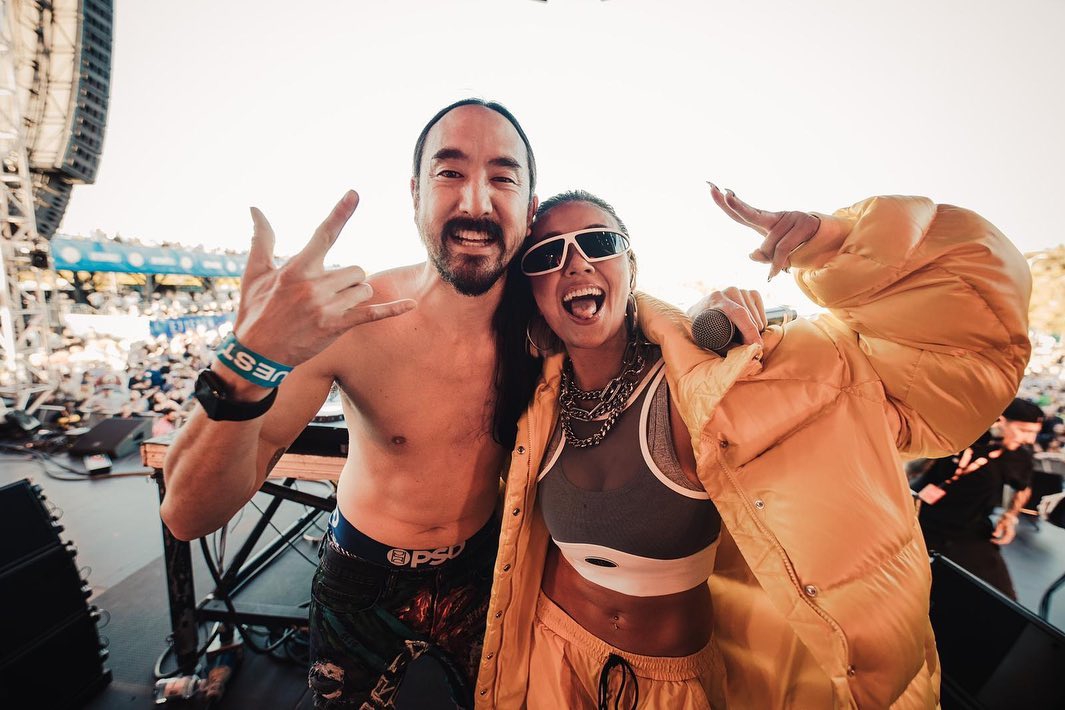 Penampilan Agnez Mo Bareng Steve Aoki Meriahkan Festival Sound Money