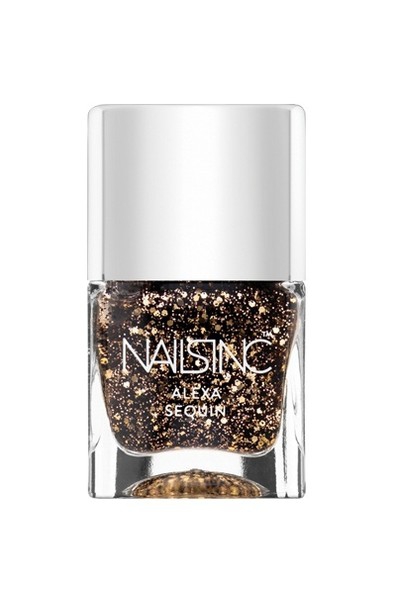 Alexa Sequins in Black Gold