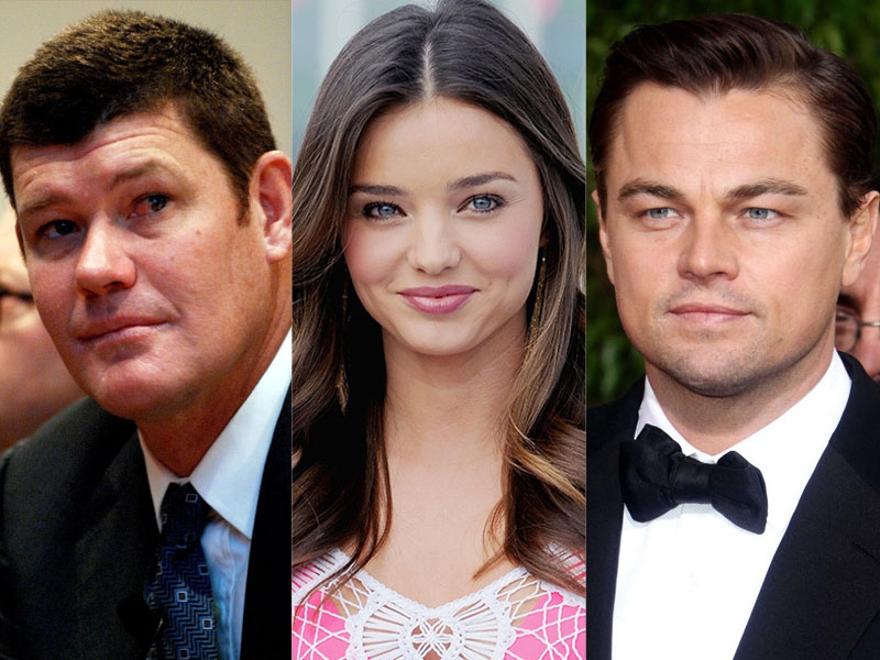 Antara Miranda Kerr, Leonardo DiCaprio, dan James Packer