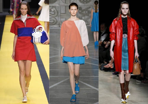 Gaya Kombinasi Merah & Biru