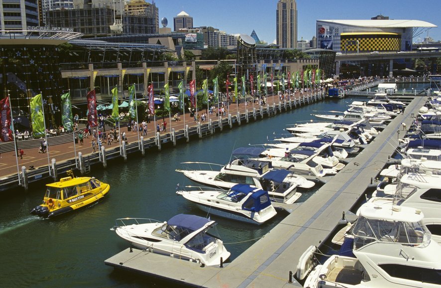 Jogging at Darling Harbour