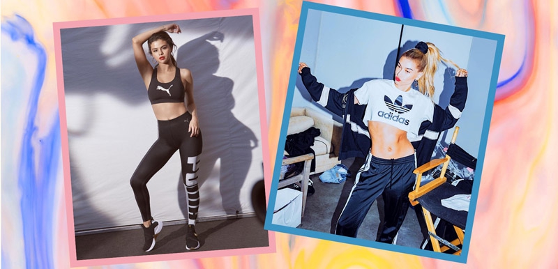 Hailey Baldwin dan Selena Gomez Adu Bentuk Abs