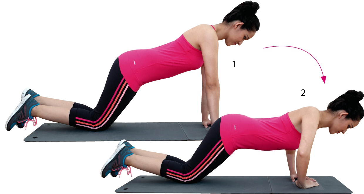 Kneeling Push-up Close Grip