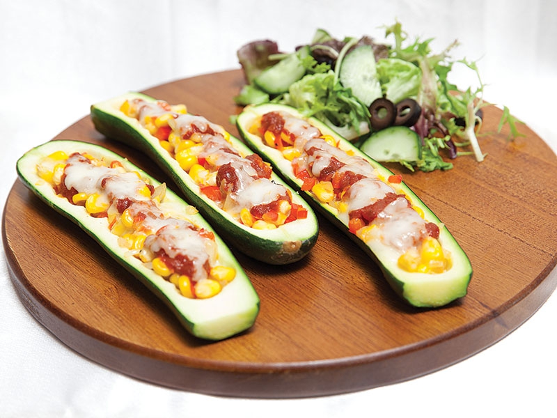 Zucchini Pizza Boat