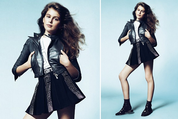 Model Campaign Young Versace, Kaia Gerber