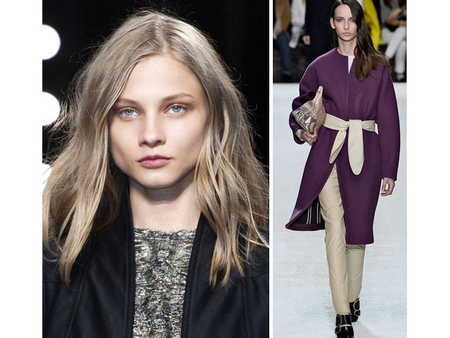 Oversized Coat And Side-Swept