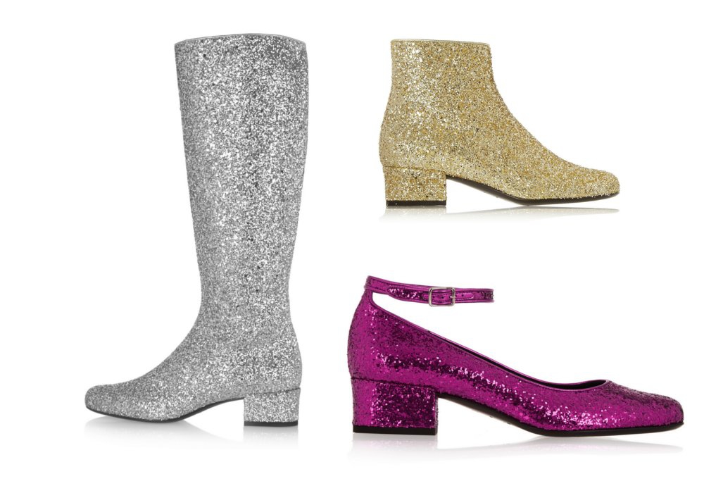 Saint Laurent’s glitter shoes