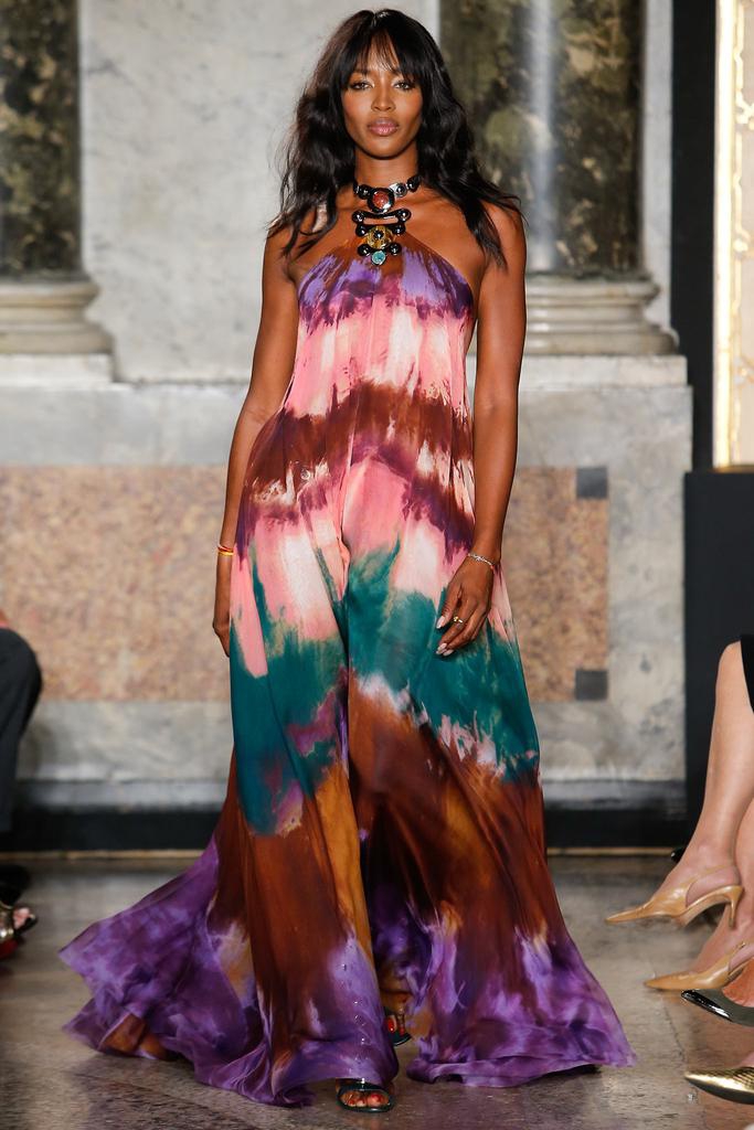 Naomi Campbell Tie-dyed Pucci