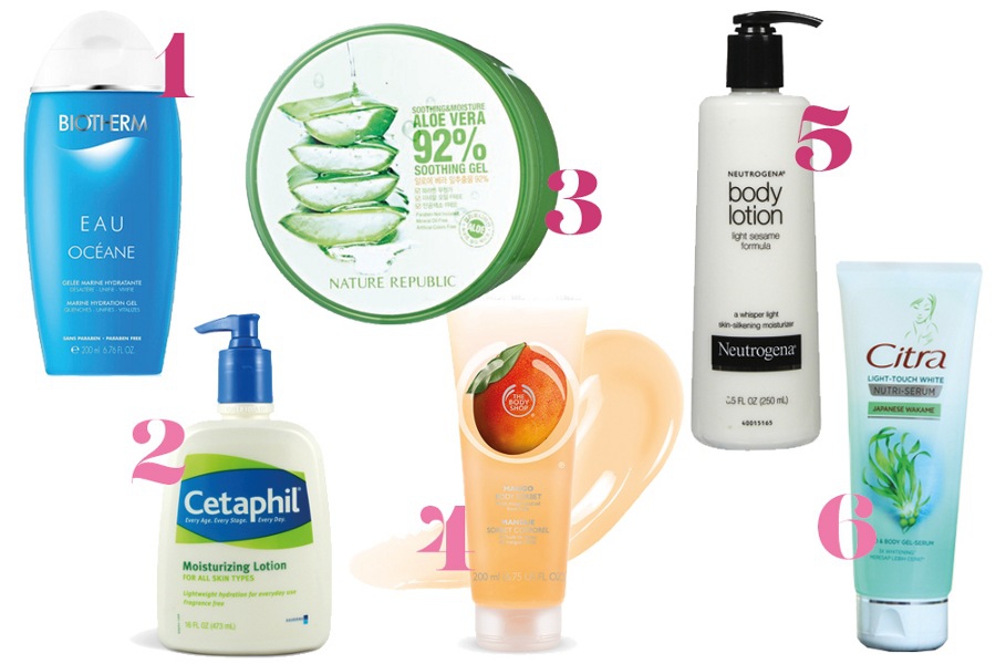 6 Pelembap Tubuh Bebas Lengket